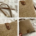thumbnail image 5 of GASTROPOD Straw Beach Bags for Women Rattan Purse Summer Straw Cross-Body Bag Raffia Handbag Purses Shoulder Bag Small Bucket Bag, 5 of 7