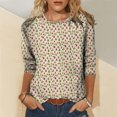 thumbnail image 2 of Camisas Navideñas Para Mujer Tops de Manga Larga Moda Estampado de Navidad Cuello Redondo Top Blusa Jersey Odeerbi ODB202153, 2 of 5