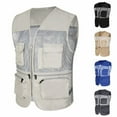 thumbnail image 6 of CENL Mens Outdoor Fishing Sleeveless Mesh Waistcoat Multi Pockets Photography Vest, 6 of 9