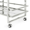 thumbnail image 4 of Uptown Club Angus 36" Rectangular Stainless Steel Metal Bar Cart in Silver, 4 of 4
