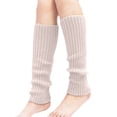 thumbnail image 2 of Outfmvch leg warmers Leg Warmers for Women 80s 90s Outfit Fashion Ribbed Leg Socks Fashion Y2k Accessories Sports Yoga knee high leg warmers Beige One Size, 2 of 4