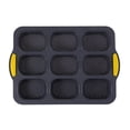 thumbnail image 1 of Non Stick Silicone Cake Mould 9 Cavity Oval Pan For Baking Bread Loaves And Pastries Kitchen, 1 of 3