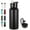 Black, variant on Small Water Bottle 12 oz, Insulated Water Bottle,Stainless Steel,Wide Mouth Portable Lid, Air Force Blue