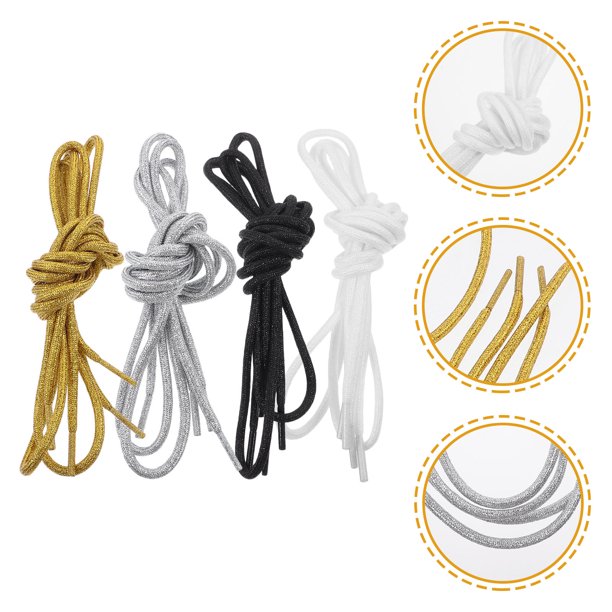 unbranded 4Pares Cordones Metálicos Gruesos Para Zapatillas Y Con Fino Y Fácil De Usar