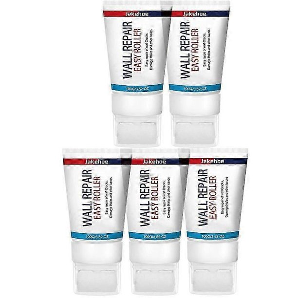 Crema reparadora de paredes de 5 piezas, agente reparador de paredes a prueba de agua, kit de pasta reparadora de paredes de secado rápido, repara eficazmente rayones en las paredes, agujeros de clavo