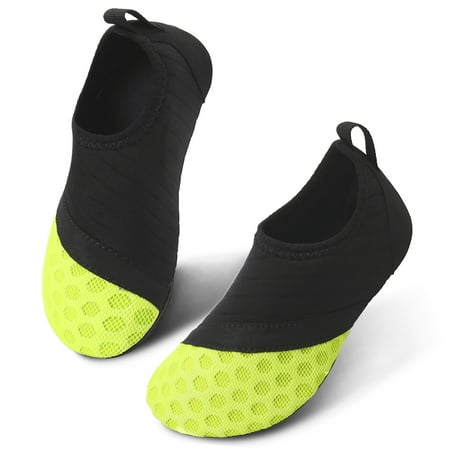 

L-RUN Kids Boys and Girls Swim Water Shoes Toddler Quick Dry Aqua Socks Barefoot Skin Shoes for Beach Sports Green US 1-2 M Little Kid
