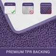 thumbnail image 4 of Alfombra de baño LOCHAS Luxury Shaggy de 60 x 120 cm, color morado oscuro, 4 of 6