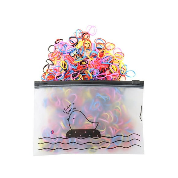 1500 Pcs Élastiques Colorés - Non Latex, Durables et Extensibles, pour Coiffures d'Enfants, Bricolages DIY et Fournitures de Bureau (Couleurs Assorties)