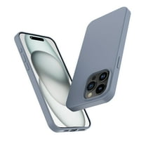 Ebizware for iPhone 15 Case, Liquid Silicone Phone Case Cover for Apple iphone 15, Anti-Scratch Soft Microfiber Lining Shockproof Protective Slim Phone Cover 6.1" (Gray)