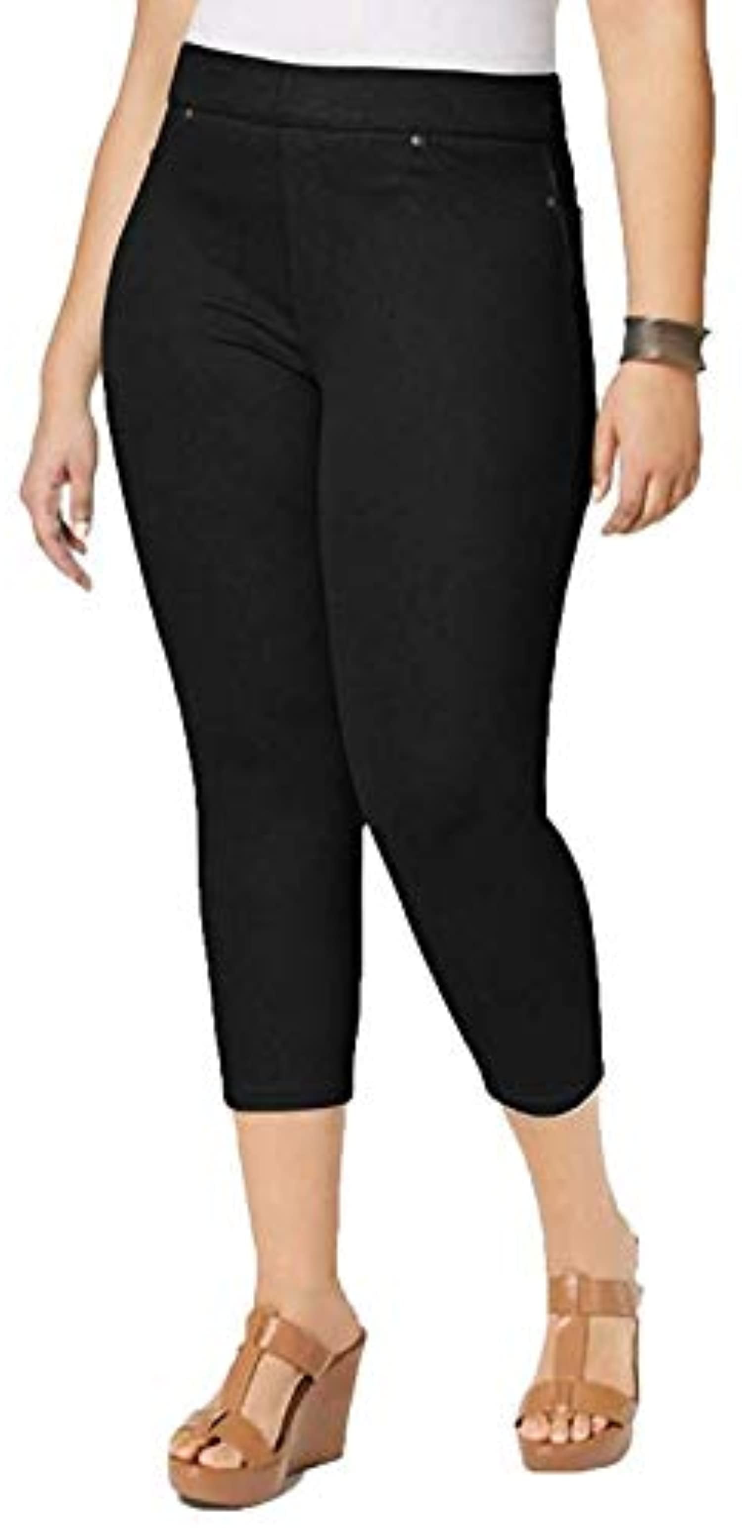 HUE Women's Original Smoothing Denim Leggings Black Size Small