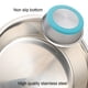 thumbnail image 3 of Paquete de 2 cuencos de acero inoxidable para perros, cuencos de metal antideslizantes con base de goma, cuencos básicos para comida y agua., 3 of 5
