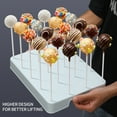 thumbnail image 5 of 20-Hole Cake Pop Stand with Sticks, Bags, and Gold Twist Ties – White Lollipop Holder Display for Cake Pops, Candy Pops, Parties and Dessert Tables, 5 of 7