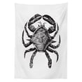thumbnail image 3 of Ambesonne Crabs Tablecloth Rectangular Table Cover, Crustacean Family Art, 52"x70", Black White, 3 of 4