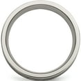 thumbnail image 2 of Titanium/Silver Two-Tone Titanium Antiqued & Brushed With Sterling Silver Braided Inlay 8mm Band (Size 14) Made In China tb216-14, 2 of 5