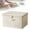 C, variant on IOTdou Lockable Storage Box, Storage Bins, Lockable Storage Bin with Lock and Lid, Zipper Fabric Storage Bins for Clothes, Closet Organizers and Storage, Cotton Linen Closet Shelf Clothes Organizer