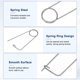thumbnail image 2 of Uxcell 2-Pack Pin de Seguridad de Pasador en Forma de Broche, Pines de Acero Inoxidable M2x58, Sujetadores de Broche de Bloqueo Rápido Clips Retenedores Pesados, 2 of 7