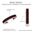 thumbnail image 5 of Rosec Jewels Natural Garnet Eternity Ring for Women - AAA Quality - Baguette Garnet Wedding Anniversary Ring - with Jewelry Box, 14K White Gold, US 10.00, 5 of 6