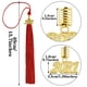 thumbnail image 2 of Fiudx Borlas de Graduación 2021, Poliéster Negro, Diseño de Colgante Dorado 2021, Duraderas y Cómodas, Accesorio para Ceremonia de Graduación, Regalo Perfecto para Graduados, 40 Cm de Largo, Juego de, 2 of 2