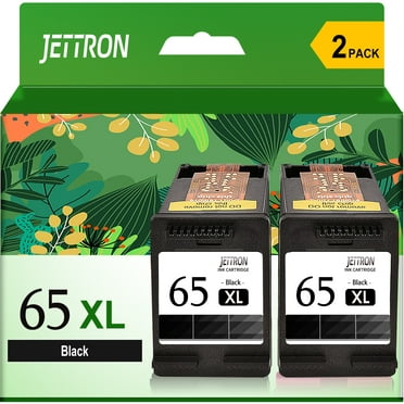 65XL Black Ink Cartridges for HP 65 65XL Black Ink Cartridge for HP Envy 5055 5052 5058 HP Deskjet 3755 3772 3722 3770 (2 Black)