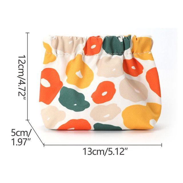 Shrapnel Printing Lipstick Bag - Portable Mini Storage Bag for Keys, Coins, Cosmetics, and Small Items, Cute Cartoon Design, Ideal for Travel and Daily Use, 5x4x2 Inches