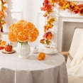 thumbnail image 3 of XmhyTop-A 2-Pcs Silk Fake Peonies, Ideal for Wedding Decor Home Decoration, Perfect as Wedding Centerpiece Flowers Party Decoration Peonies, Premium Table Centerpiece Decor,Orange, 3 of 4