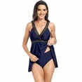 thumbnail image 4 of FLMEI Womens Swimsuit Two Piece Tankini Bathing Suits Tummy Control Swim Dresses Swimdress with Shorts S-XXL, 4 of 9