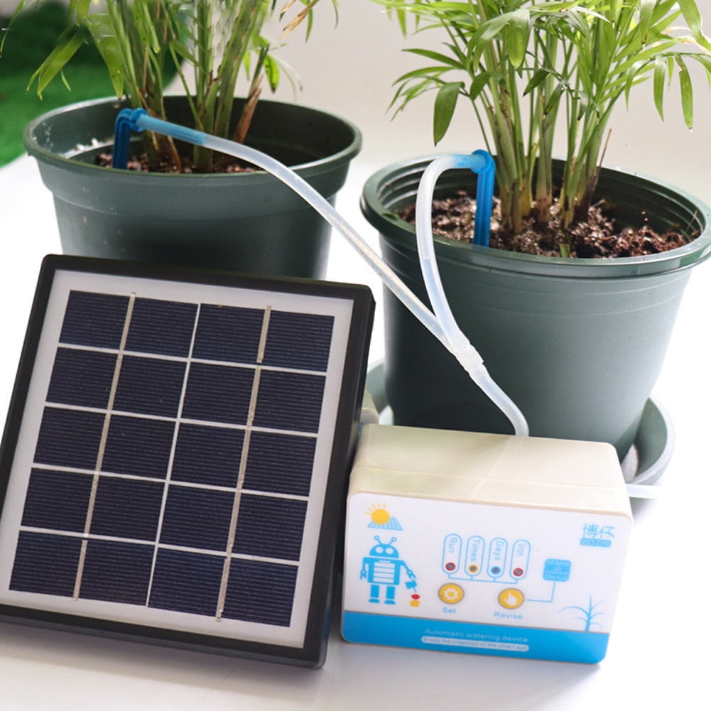 Tebru Solar Intelligent Automatic Drip Irrigation Controller Set Garden