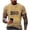 #01 Khaki, variant on 250 Anniversary Usa Shirt Men Fourth Of July American Flag Print Crew Neck Short Sleeve Tshirt Muscle Classic Fit Daily Wear Comfy T-Shirt, Gray, #01 Gray
