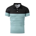 thumbnail image 3 of Mens Shirts Gifts for Men Charming Men's Shirt Super Light Short Sleeve Casual Men's Wear Light Blue Cotton Blend L, 3 of 4