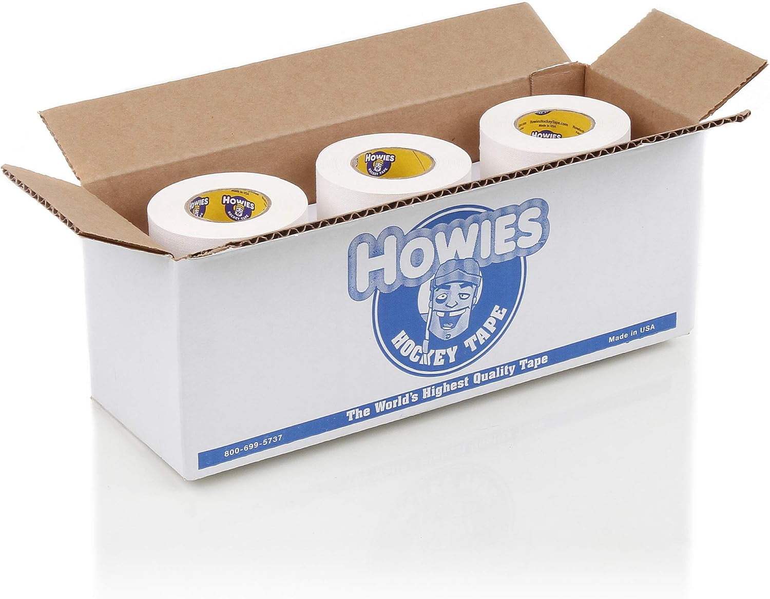 Howies Hockey - 1.5" White or Black Cloth Stick Tape Bulk - 9 Pack - Strong Grip, Long-Lasting Adhesive Stick Tape for Sports - 1.5" x 15 Yards - Professional Quality