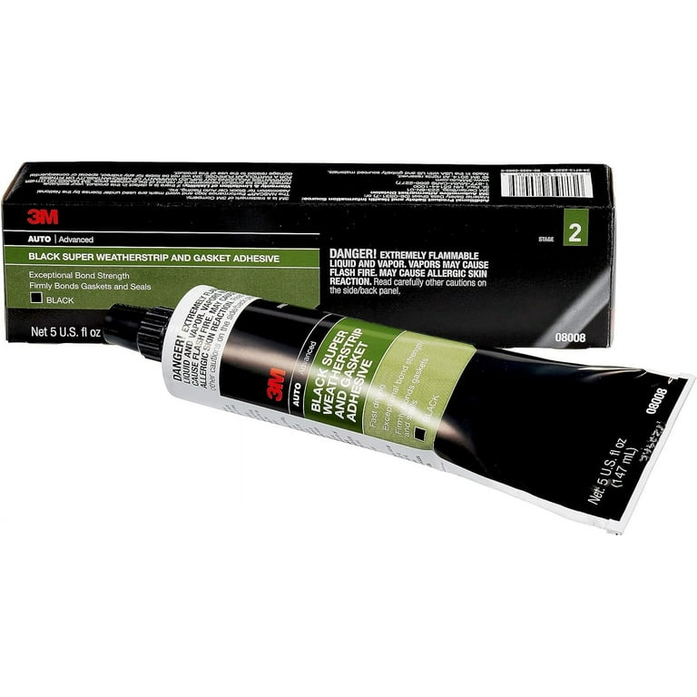 3M 08008 Super Black Weather-strip and Gasket Adhesive - Two 5 oz Tube —  Industrial Tec Supply