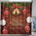 thumbnail image 1 of Christmas Shower Curtain Merry Christmas Decorations Waterproof Fabric Polyester Bathroom Shower Curtain with 12 Hooks 72" x 72", 1 of 7