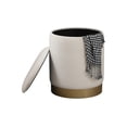 thumbnail image 2 of Puff Redondo Elegante Ozman 36 cm Beige con Almacenamiento, 2 of 7