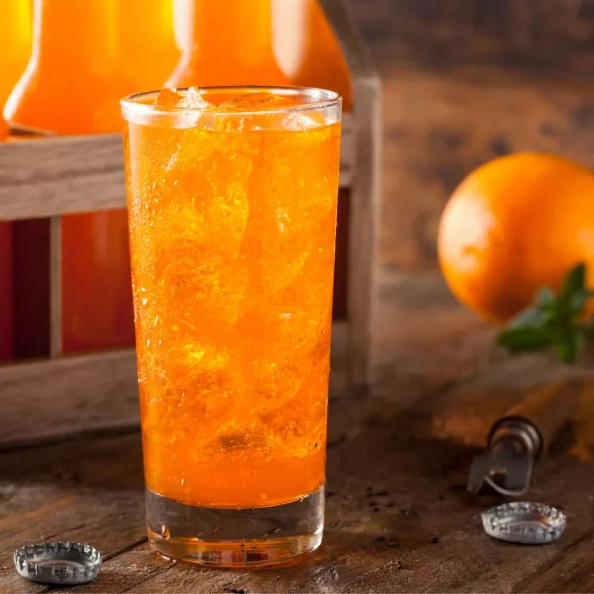 Crush Orange Soda 20oz Bottles, Quantity of 10