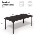 thumbnail image 5 of Ktaxon 70.8" Dining Table for 6~8, Farmhouse Kitchen Table Large Rectangle Dinner Table for Home, Dining Room, Kitchen, Black, 5 of 9