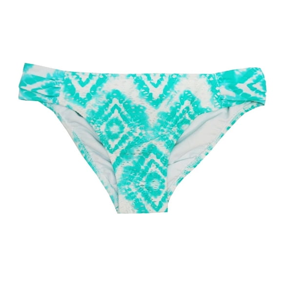 In Mocean Turquoise Crochet Shirred Bikini Bottom Swimwear Juniors' Women's Small