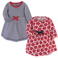 thumbnail image 1 of Touched by Nature Vestidos de Manga Corta y Manga Larga de algodón orgánico para niñas y bebés y Mujeres, Flores Rojas, Manga Larga, 18-24 Meses, 1 of 1