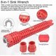 thumbnail image 3 of Multifunctional Basin Wrench (8-in-1) Plumbing Tools Faucet Wrench Tool Faucet Socket Wrench, 3 of 5