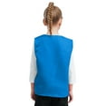 thumbnail image 2 of renvena Kids Button Volunteer Activity Vest Button Up Irregular Hem Waistcoat Sleeveless Waiter Sky Blue M, 2 of 5