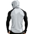 thumbnail image 4 of Dresfit Fishing Shirts for Men Upf 50+ Long Sleeve Sun Shirt Summer 2026 Hooded Outdoor Pullover Cooling Big and Tall Workout Hoodies with Face Mask White S, 4 of 9