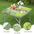 thumbnail image 4 of Vintage Style Floral Table Cover 36x36 Inch Square, Bohemian Print Elastic Tablecloth for Indoor Dining Room Kitchen Table, 4 of 6