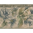 thumbnail image 1 of Fleurs Fleuries de Crème Noire Vintage Floral Papier Peint Bord Rétro Design, Rouleau 15' x 8'', 1 of 3