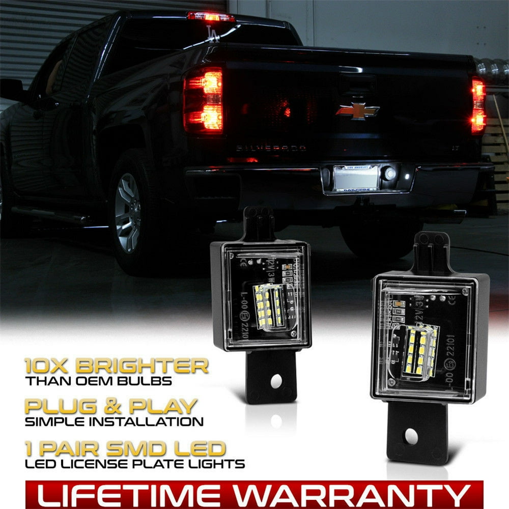 OEMFit 3W Full LED License Plate Light Assembly Kit For Chevrolet