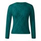 thumbnail image 4 of Top de malla de manga larga para mujer: blusa transparente con cuello alto, tops de encaje floral transparente, 95 % poliéster, 5 % spandex, tallas S-XXL, 4 of 5