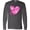 Titanium Grey, variant on Inktastic Breast Cancer Awareness Pink Ribbon Around Heart Long Sleeve T-Shirt