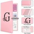 thumbnail image 4 of Yeecase Soporte Para Registro Y Seguro De Auto Porta Documentos De Auto Con Cierre Rosa Con Letras Funda Billetera Auto Vehículo Accesorios Para Auto Para Mujeres Y Hombres, 4 of 5