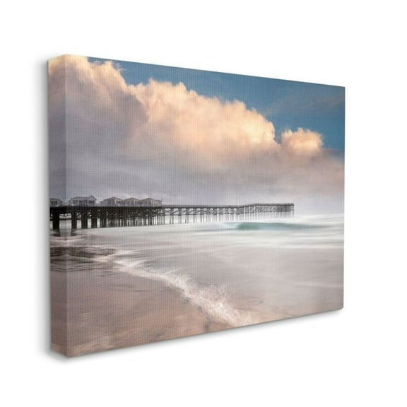 Stupell Industries Beach Wharf Blurred Waves Nautical Landscape Design by Lee Sie, 16" x 20"