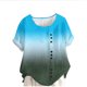 thumbnail image 1 of Vestidos Casuales Para Mujer, Blusas De Mujer De Moda Blusa informal de lino con botones y manga corta estampada para mujer, 1 of 4