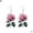F, variant on Romantic 2D Flat Rose Forest Flower Earrings Retro Art Style Earrings Y8Y9 V3L0