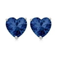 thumbnail image 2 of KoolJewelry Sterling Silver Cubic Zirconia Heart Birthstone Earrings, 2 of 5